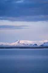 snow capped mountains