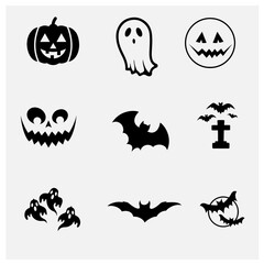 halloween icon black and white
