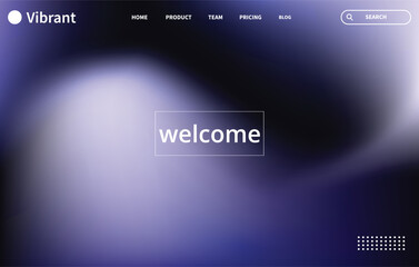 Obraz premium Abstract vibrant purple and dark blue gradient background with the word welcome in the center, ideal for modern web design and digital art
