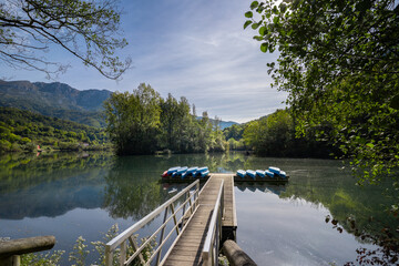 canoe landing stage at the Valdemurio reservoir