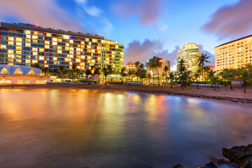 Fototapeta premium San Juan, Puerto Rico resort skyline on Condado Beach 571