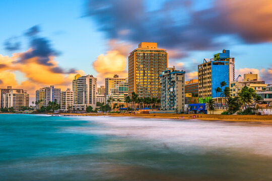 San Juan, Puerto Rico resort skyline on Condado Beach 573