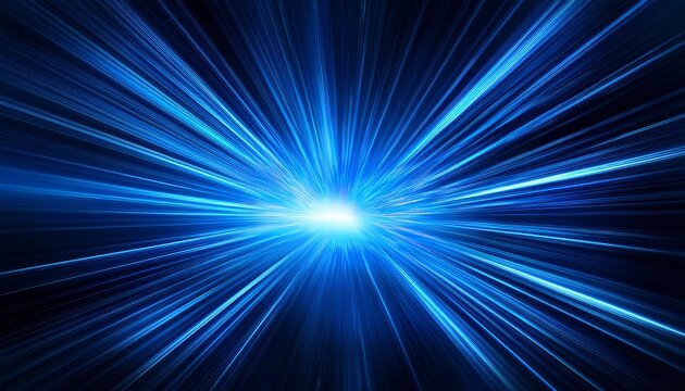 dynamic shot of electric blue light burst expanding with glowing energy and radiant streaks on dark background creating vibrant effect
