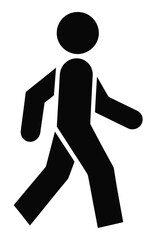 Walking Person Silhouette Vector Illustration