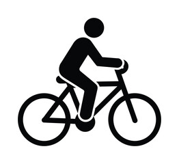 Cyclist Riding Bicycle Vector Illustration