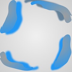 footprint on blue background