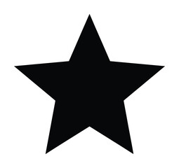 Obraz premium Black Star Symbol Vector Illustration