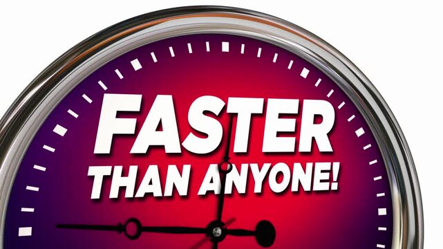 Faster Than Anyone Clock Best Time Top Quickest Speed Race 3d Animation