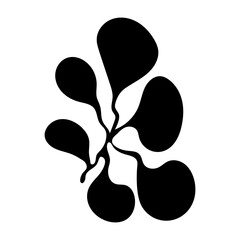 Glyph style icon showing orchid plant © creativestall