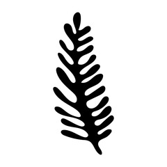 Glyph style icon showing a fern