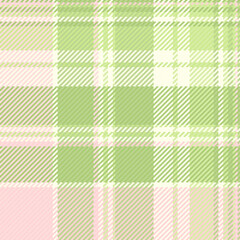 Elegant pastel plaid pattern. Tender design featuring green and pink hues. Ideal for backgrounds, textiles, or adding a touch of spring to any project.
