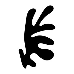 Filled style icon representing an ivy leaf