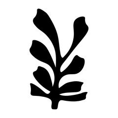 A solid style icon depicting an ethereal foliage