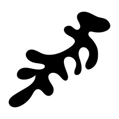 Filled style icon representing a seaweed