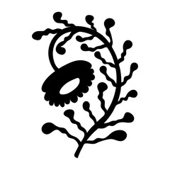 Filled style icon representing a thistle plant