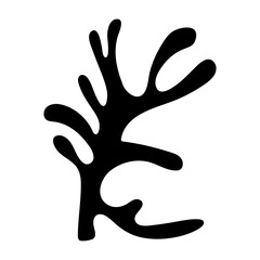 A solid style icon depicting a leaf