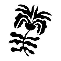 Glyph style icon showing a palm plant