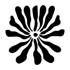Filled style icon representing a sea flower