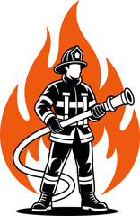 Fototapeta premium Fire Safety Illustration.