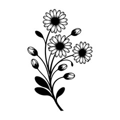 Vector illustration of floral design element