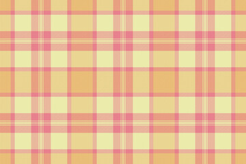 Sensual fabric plaid seamless, bedroom textile background pattern. Clan tartan vector texture check in red and amber colors.