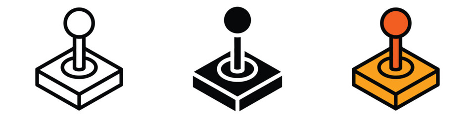 Retro gaming joystick icon set. gaming and technology symbol. vector illustration. © MdNurul