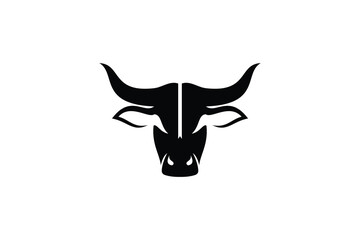bull head logo icon vector illustration	