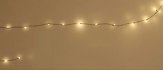  Delicate White Garland Lights Decoration, Transparent PNG Overlay, Elegant Festive Glow Border, Minimal Winter Background.