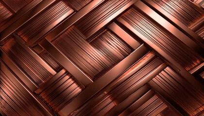 texture background with copper metallic rectangular 3d structures