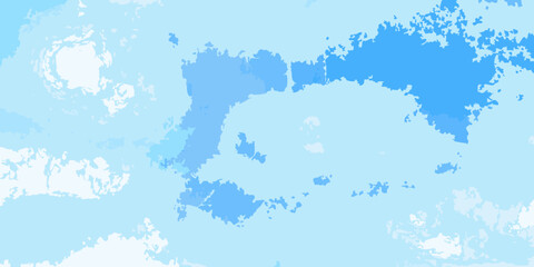 Obraz premium Abstract digital art depicting swirling clouds in various shades of blue and white