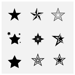 Star icon black and white