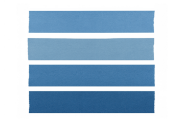 Blue color palette swatches showing gradient tone variation with paper texture, transparent background