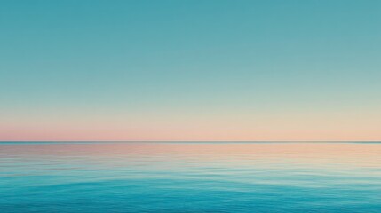 Obraz premium Tranquil seascape with gradient sky and calm water