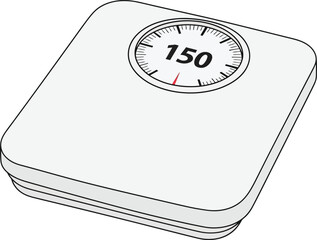 kitchen scale vector illustration