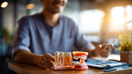 Dental health educational materials and models no people visible patient education teaching tools dental information hygiene education informational materials educational