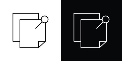 Sticky notes icon editable vector stroke for web designs