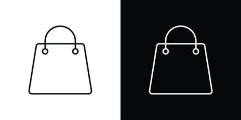 Shopping bag icon editable vector stroke for web designs