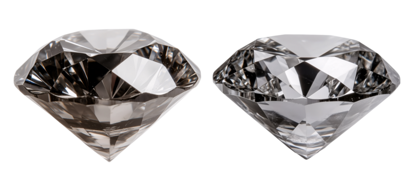 set of red, white, green diamond gem isolated on transparent background	