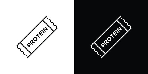 Protein bar icon editable vector stroke for web designs