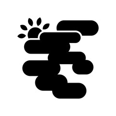 Partly Cloudy icon template SVG