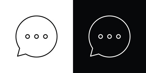 Message icon editable vector stroke for web designs