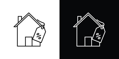 House for sale icon editable vector stroke for web designs