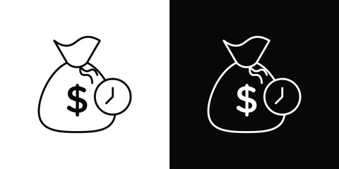 Fixed deposit icon editable vector stroke for web designs