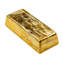 A Metal Gold bar isolated on transparent background