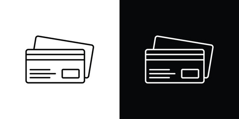 Credit card icon editable vector stroke for web designs