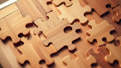 epizootic. Jigsaw puzzle with one mismatched piece, an overhead shot with natural light. tutorial guides, club newsletters, designed for tourism and weekend activity guides, supports event promotion.