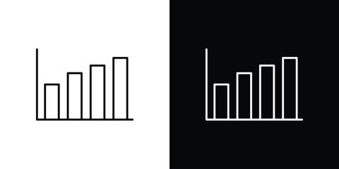 Obraz premium Chart histogram icon editable vector stroke for web designs