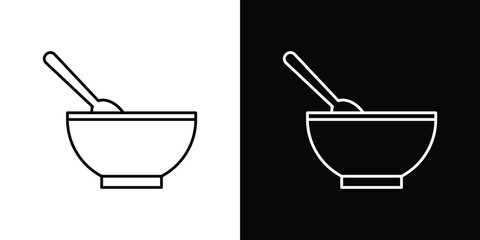 Cereal icon editable vector stroke for web designs