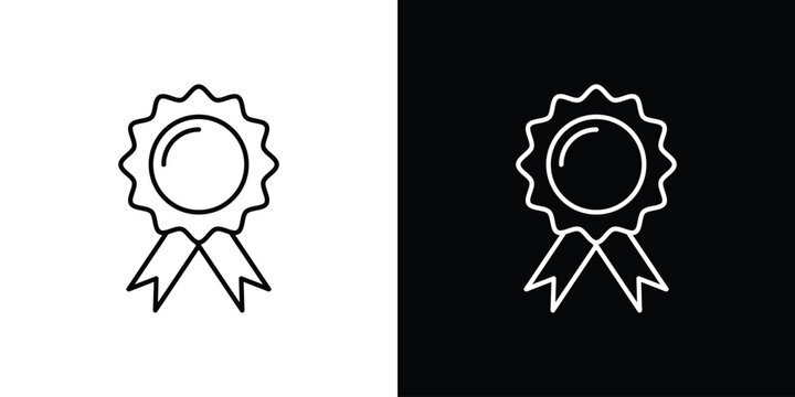 Badge icon editable vector stroke for web designs