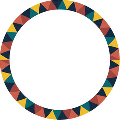 Colorful geometric frame. Vector doodle template for text. Baby shower template, element for design,